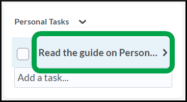 Read the guide on Personal Tasks